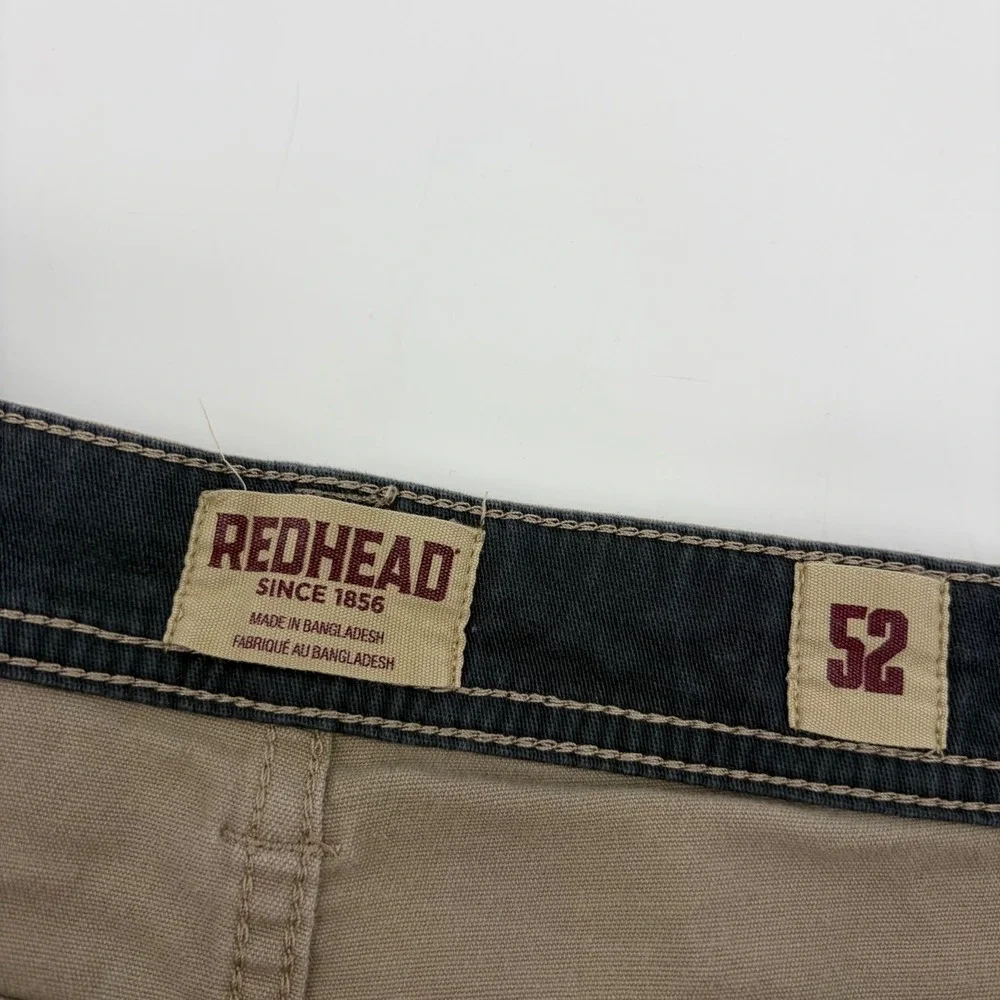 RedHead Mens 52 Khaki Cargo Shorts Stretch Cotton Canvas Utility Outdoor Pocket